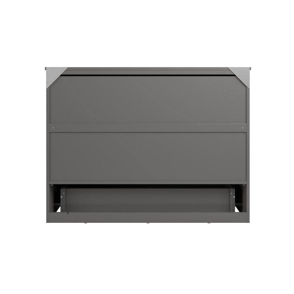 AFI Northfield Grey Full Solid Wood Murphy Bed Chest