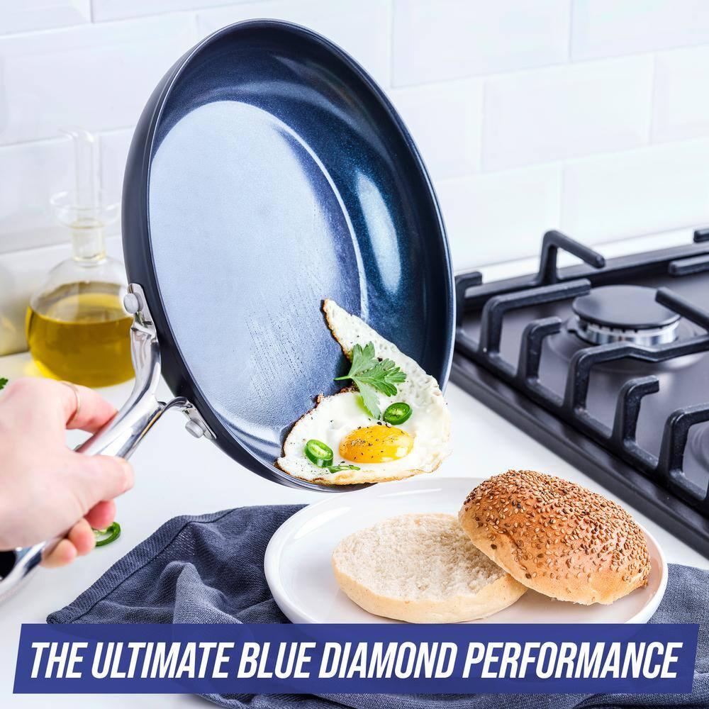 Blue Diamond Hard Anodized Nonstick 2pc Fry Pan Set, 10" & 12"