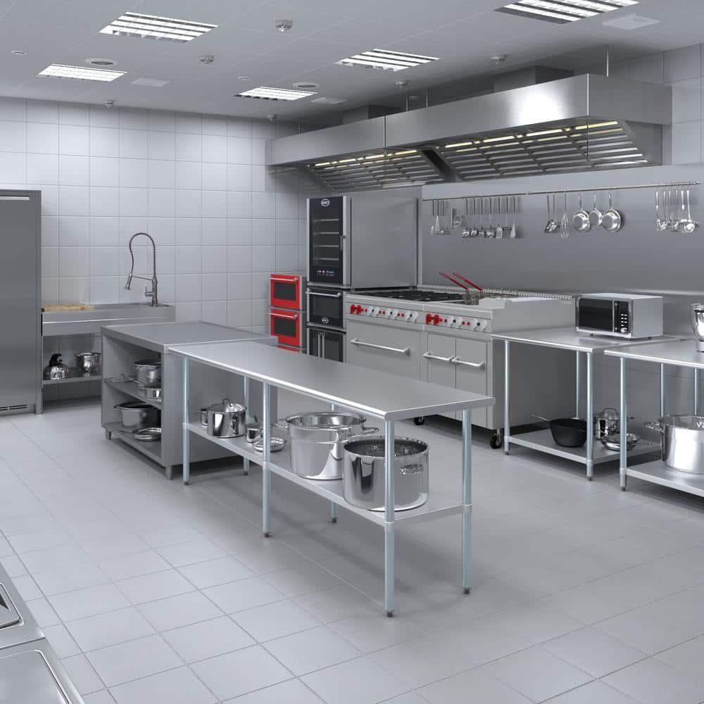Amgood Stainless Steel Top Workbench