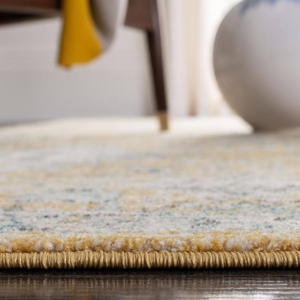 Evoke EVK224 Power Loomed Area Rug - Gold/Ivory - 4'x6' - Safavieh.