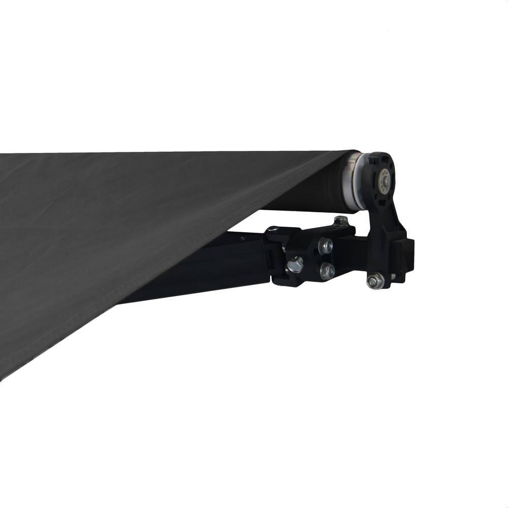 ALEKO Motorized Retractable Patio Awning- Black Frame