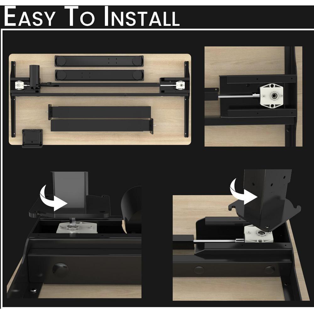 Hanover 47-In. Electric Sit or Stand Desk with Adjustable Heights, Natural