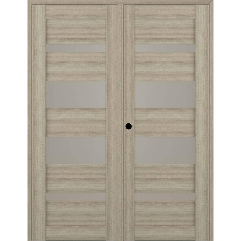 Belldinni Alba Solid Manufactured Wood and Glass Composite Paneled Prefinished French Door