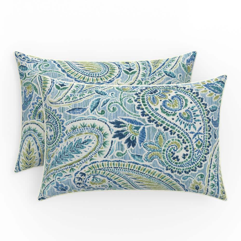 Pillow Perfect Pillow Perfect Paisley Indoor/Outdoor Accent Throw Pillow
