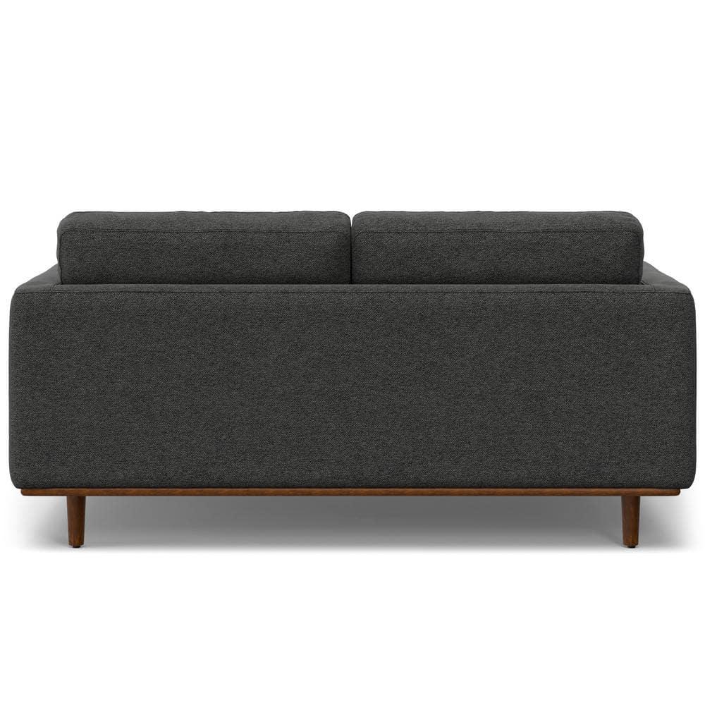 Simpli Home Morrison  Sofa and Ottoman Set in Woven-Blend Fabric