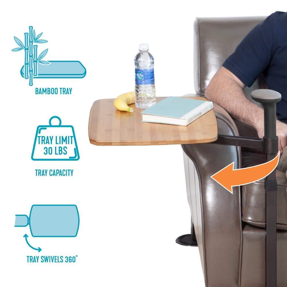 Stander Omni Tray, Adjustable Swivel TV Table with Stand Assist Handle