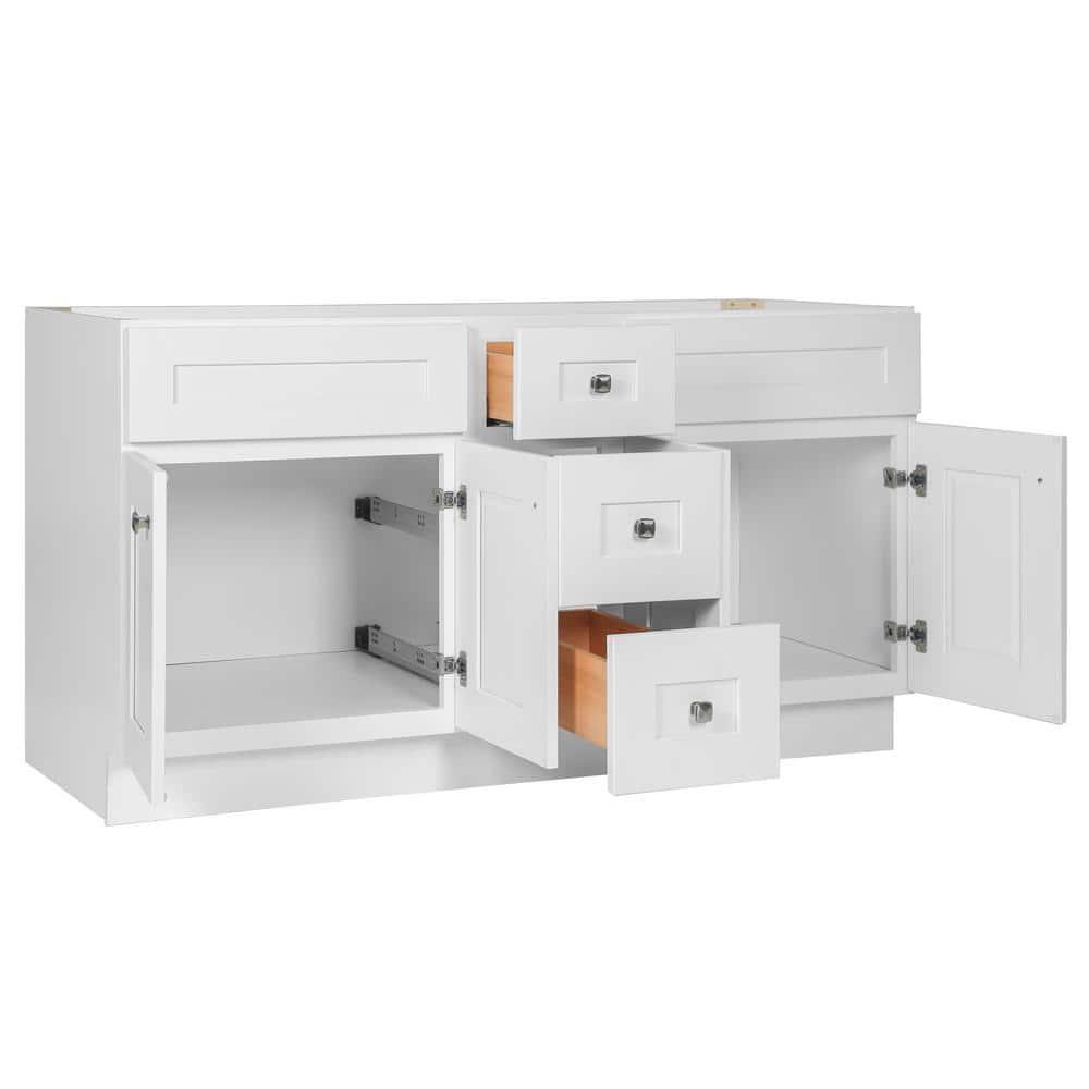 Design House Brookings 60 Inch Bathroom Vanity, Ready to Assemble, Solid Wood, Sherwin Williams – Design House, 599019-