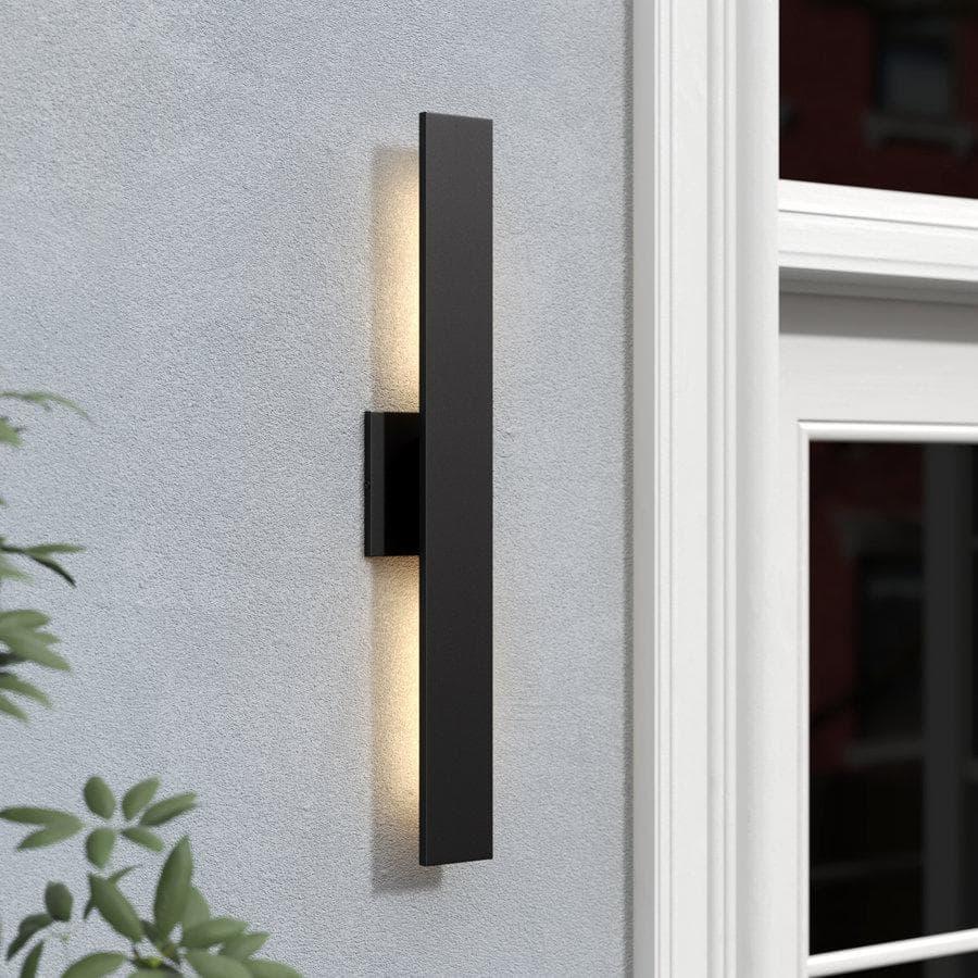 C Cattleya 2-Light Integrated LED  Outdoor Wall Light with Matte Black Finish