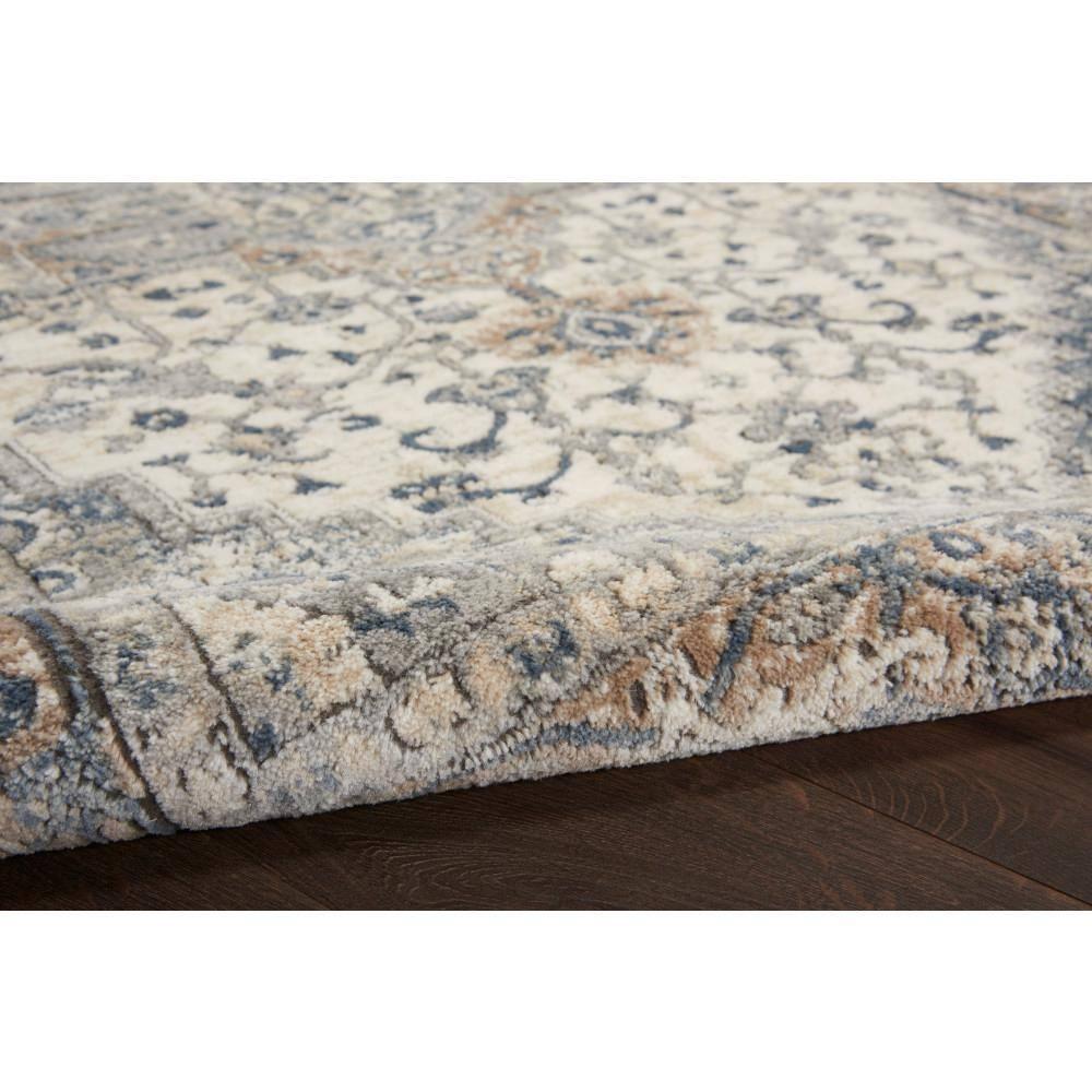 Nourison Concerto Center Medallion Indoor Rug Ivory/Grey 6' x 9'