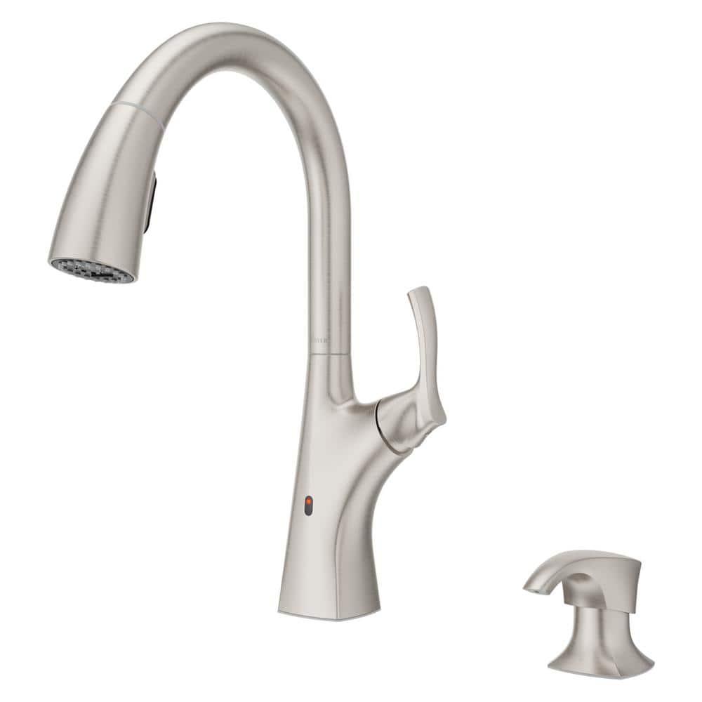 Pull Down Touchless Single Handle Kitchen Faucet with Side Spray