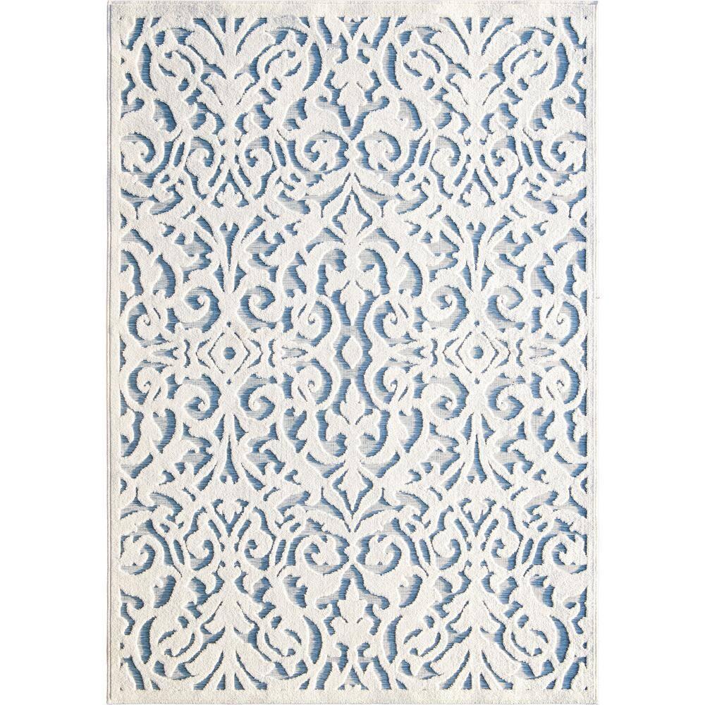My Texas House Ladybird Natural Blue High Low Indoor Outdoor Rug