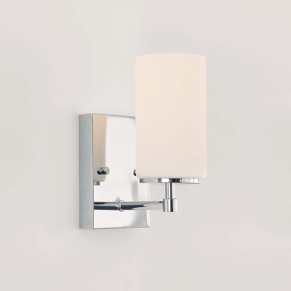 Sea Gull Lighting 4124601-05 Alturas Contemporary One Light Wall/Bath Sconce Vanity Style Fixture, Chrome Finish