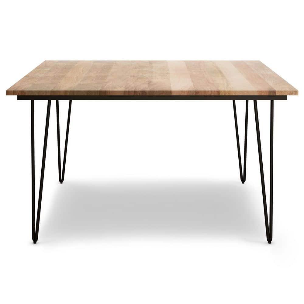 Simpli Home Hunter 54-inch Square Dining Table in Natural