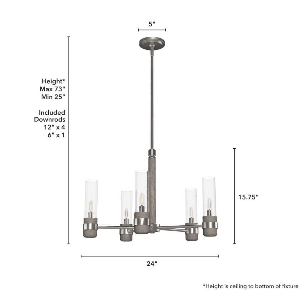 River Mill 5 Light Candle Style Classic / Traditional Chandelier