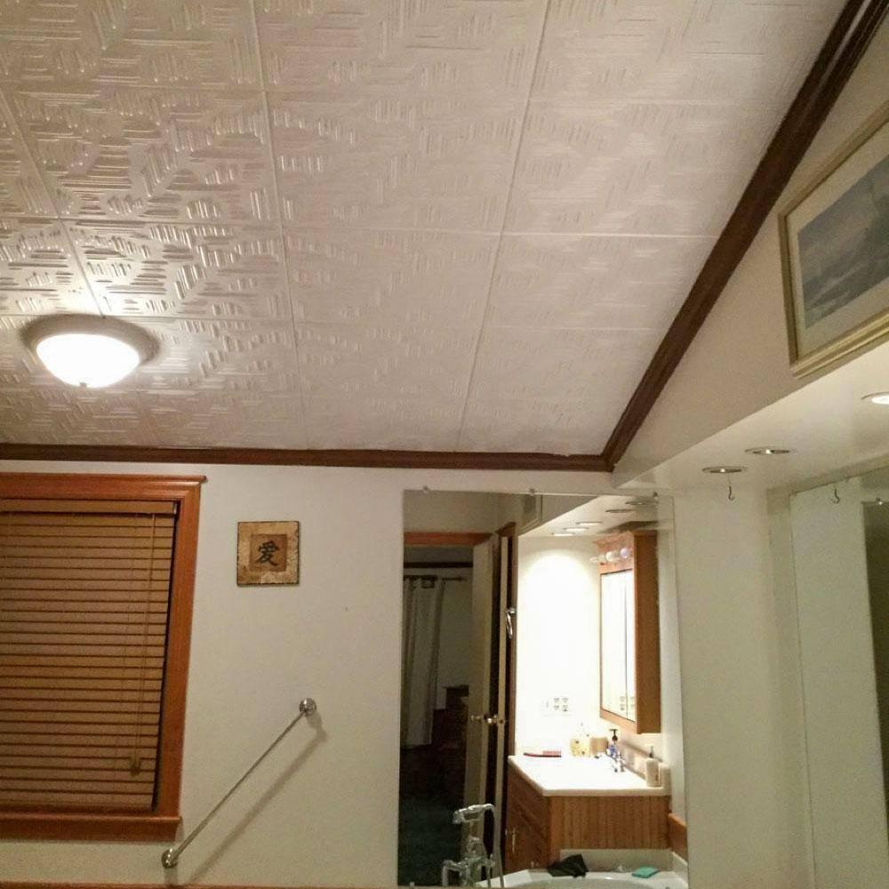 Country Wheat 1.6 ft. x 1.6 ft. Polystyrene Glue-up Ceiling Tile