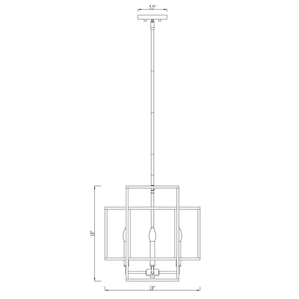 Z-Lite Titania 4 - Light Chandelier in  Matte Black