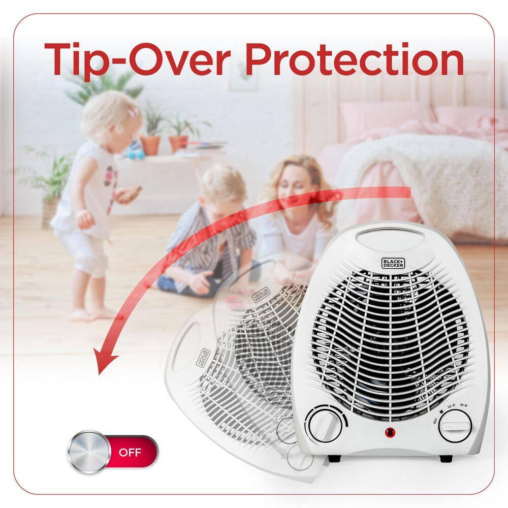 BLACK+DECKER Personal Desktop 1,500 Watt Electric Fan Compact Heater