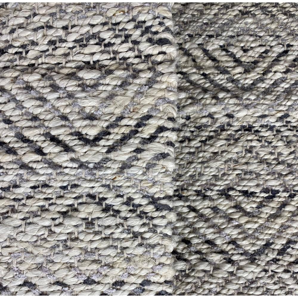 LR Home Clio 2' x 5' Tan/Gray Geometric Jute Blend Adult Indoor Area Runner Rug