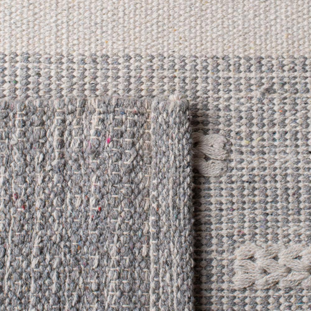 Striped Kilim STK519 Hand Woven Area Rug - Ivory/Grey - 5'x8' - Safavieh.