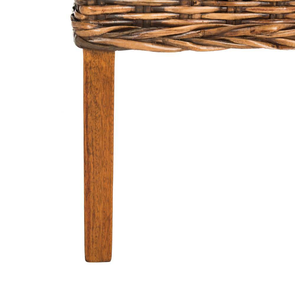 Sanibel 18"H Rattan Side Chair (Set of 2) - Brown - Safavieh