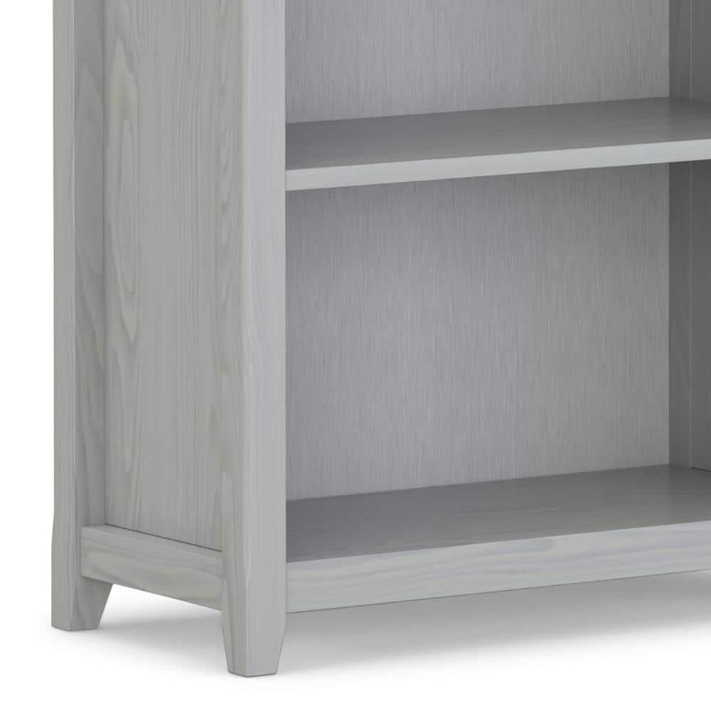 Simpli Home Amherst 30"W Solid Wood 5 Shelf Bookcase with Adjustable Shelves