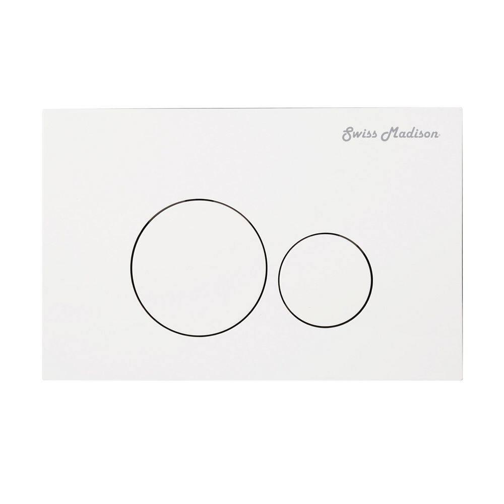 Swiss Madison SM-WT0901GW Ivy Wall-Hung Toilet Bundle 0.8/1.6 GPF Dual Flush With Flush Plate