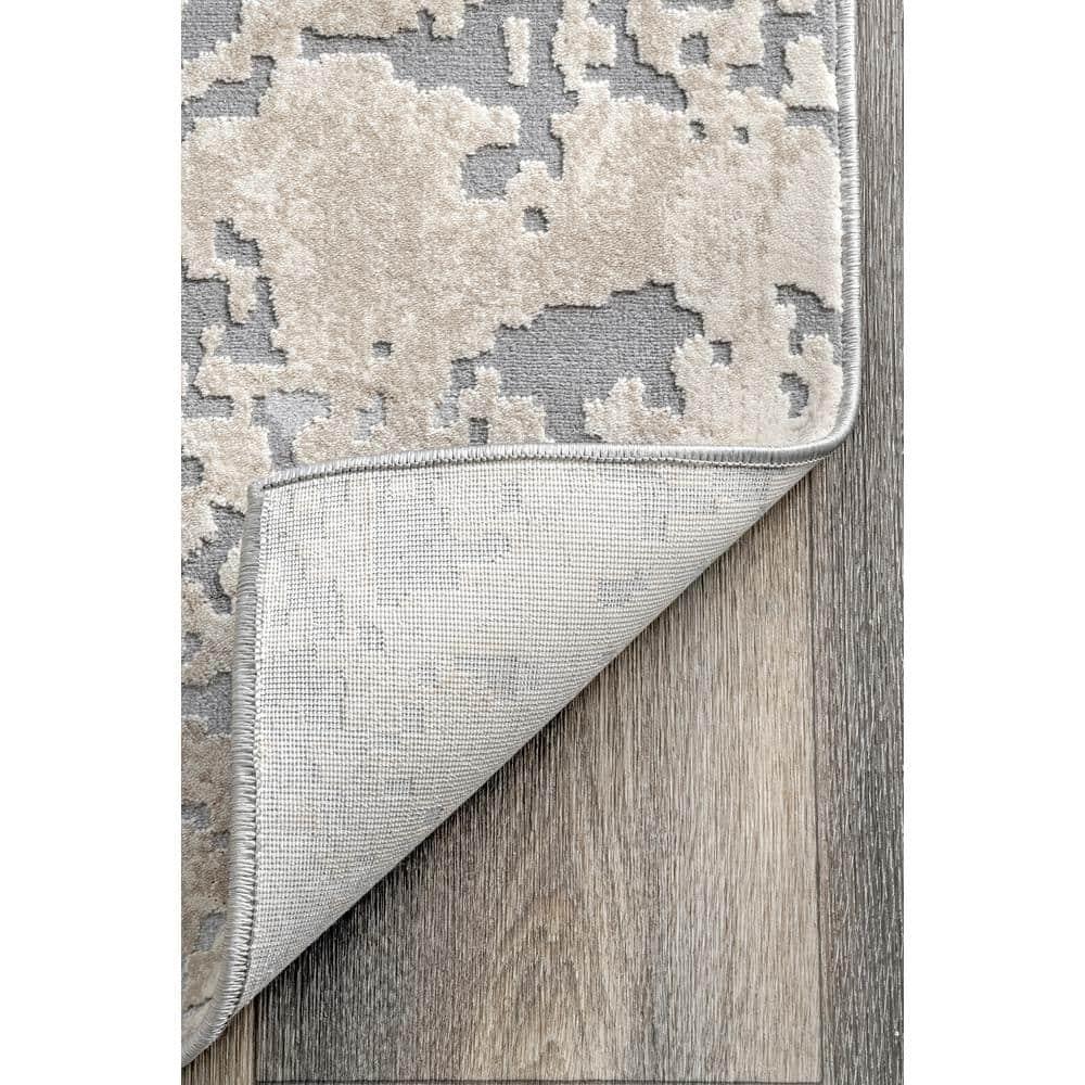Nuloom Chastin Abstract 6 Square Indoor Area Rug for Living Room Bedroom Dining Room Kitchen, Beige/Grey