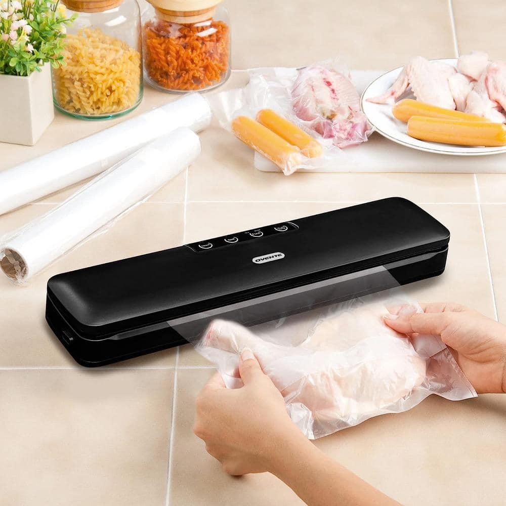 Ovente Ovente Automatic Vacuum Sealer Machine With Sealing Bags And Tube, Black Sv2906B