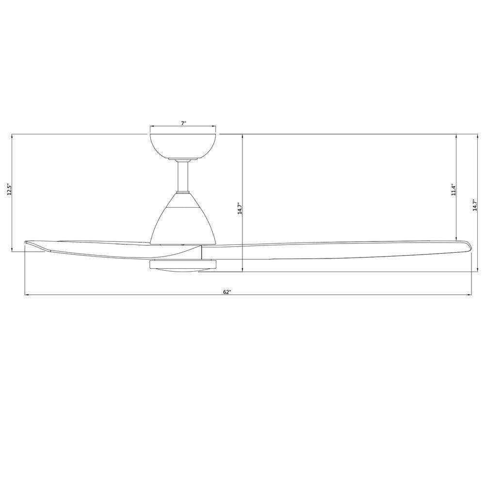 Skylark 3 - Blade Indoor/Outdoor Smart Ceiling Fan with Adjustable CCT 2700K-3000K-4000K-5000K LED Light Kit and Remote Control Included, Works With Alexa and iOS or Android App