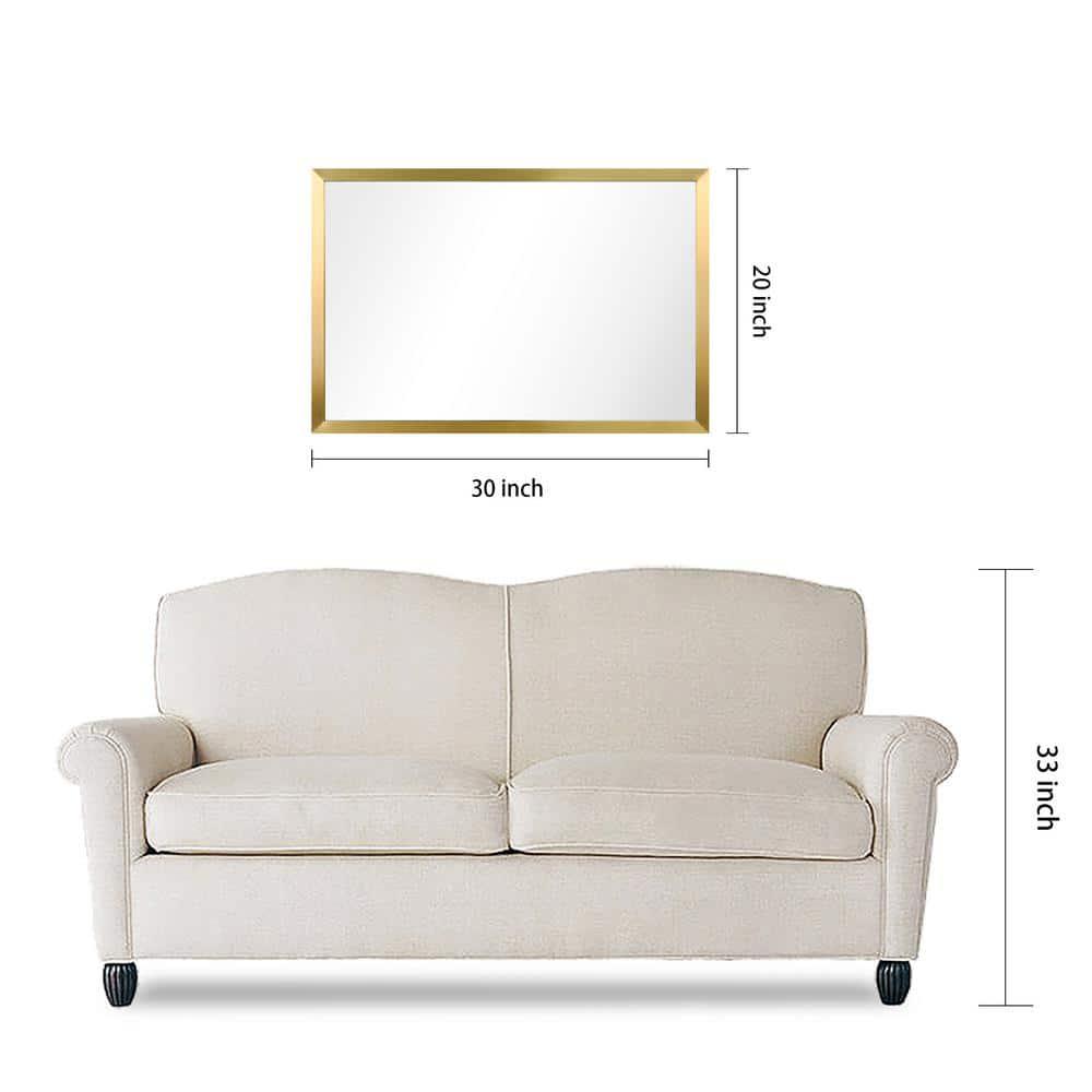 Empire Art Direct PSM-60106-2030 Contempo Brushed Stainless Steel Gold rectangular Wall Mirror