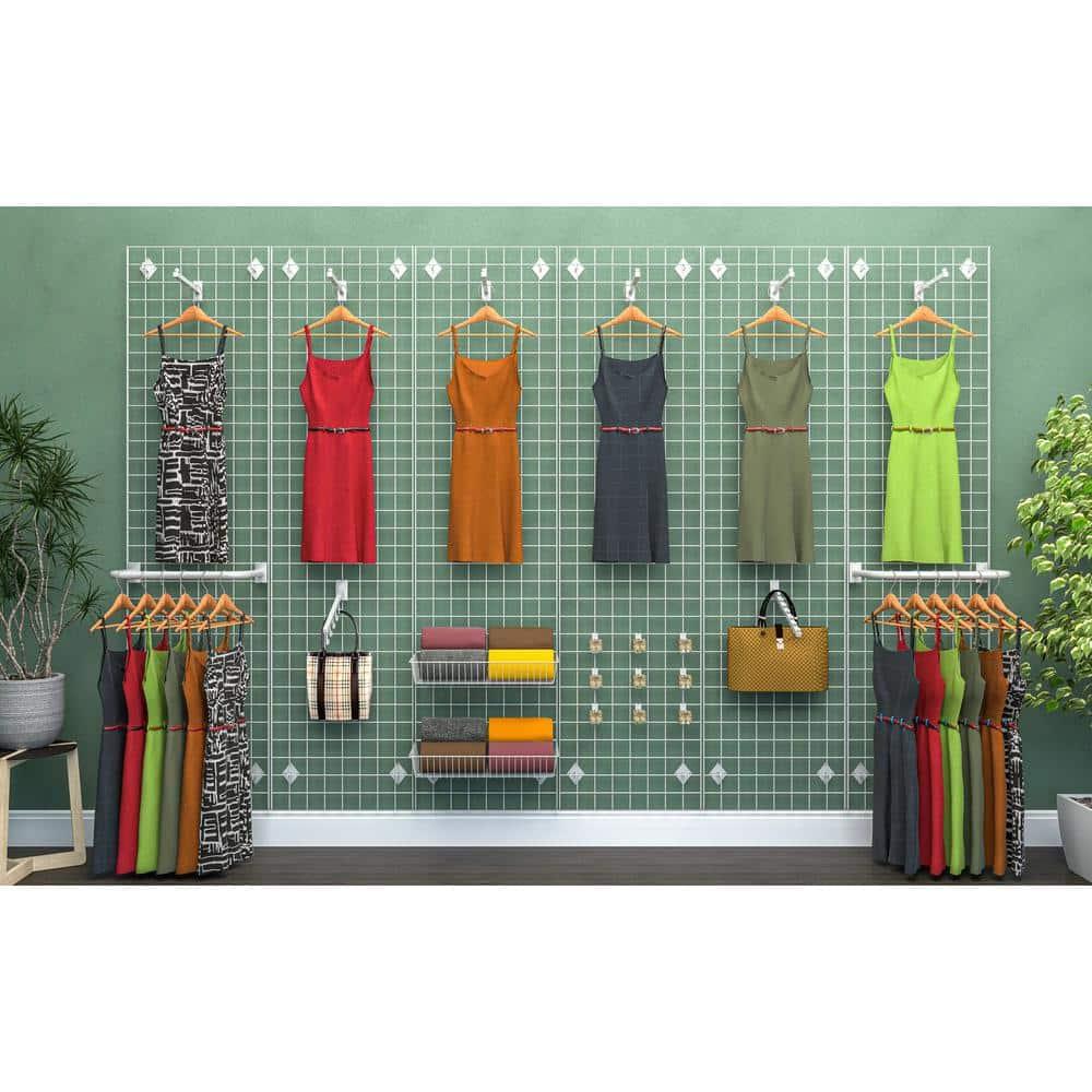 Grid Panel for Retail Display ? Perfect Metal Grid for Any Retail Display, 2? Width x 4? Height, 3 Grids Per Carton (Black)