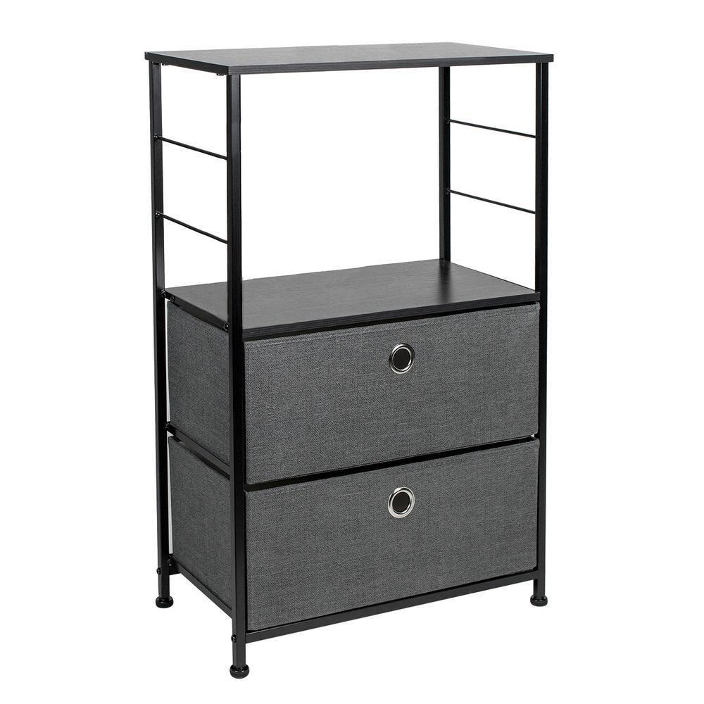 2 Drawers Table Dresser - Black