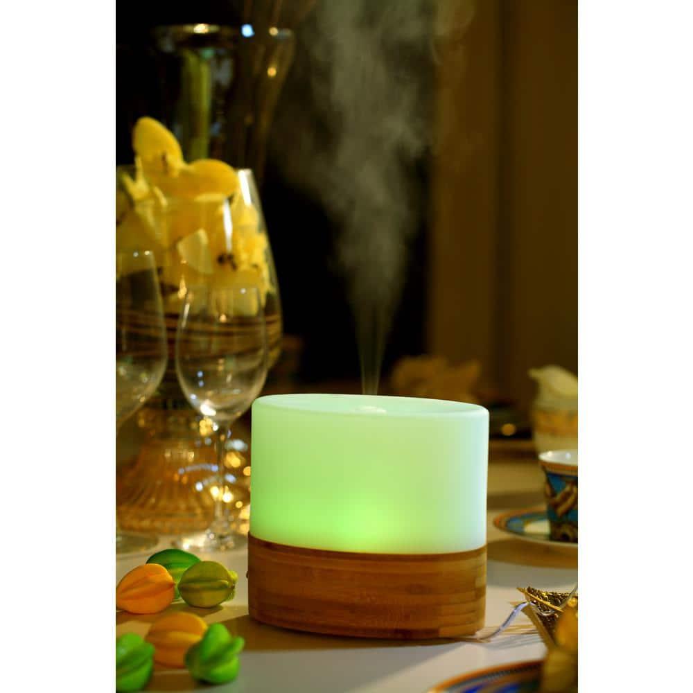 Ultrasonic Aroma Diffuser/Humidifier with Bamboo Base