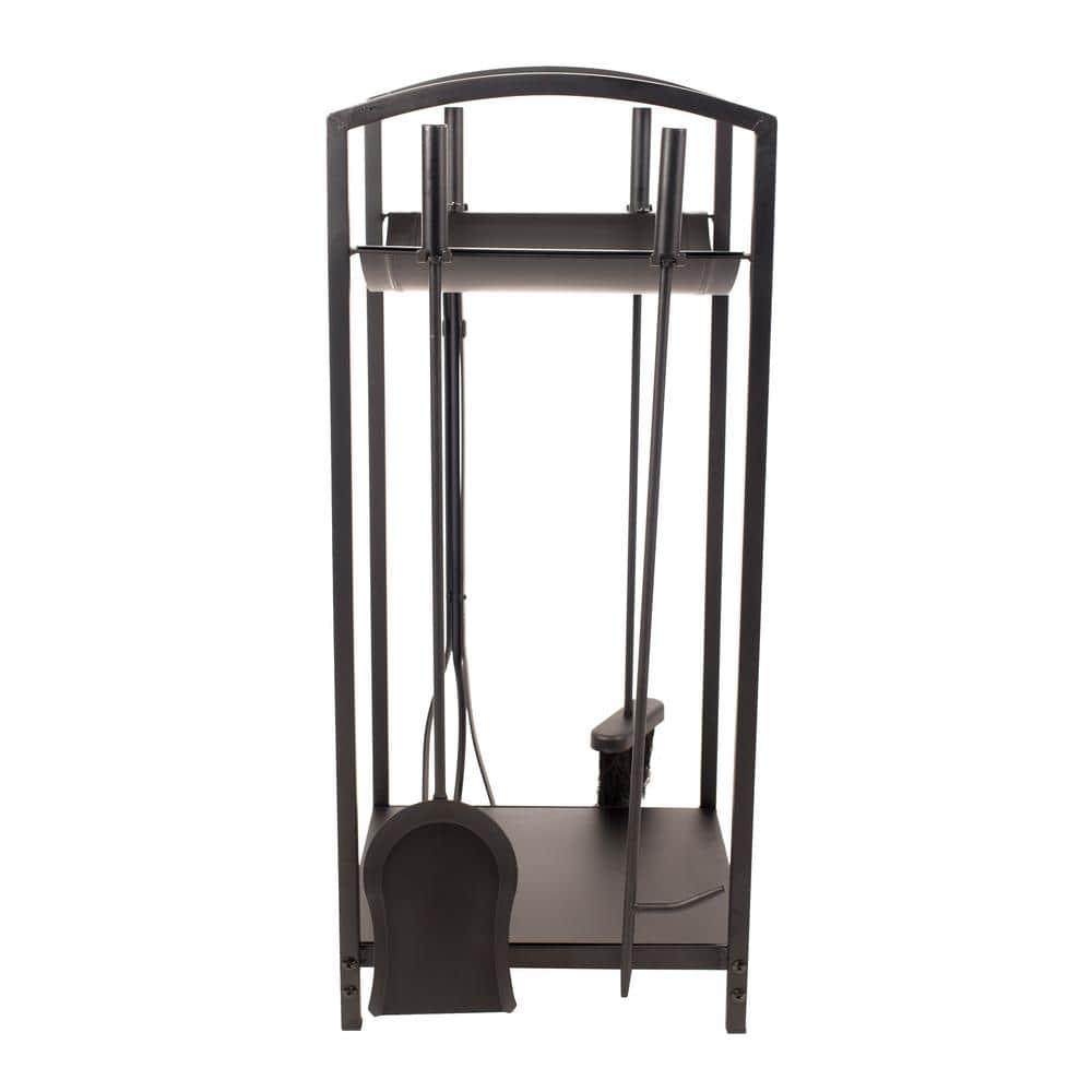 Pleasant Hearth FA011TL Steel Fireplace Tools and Log Bin