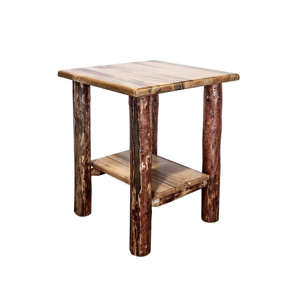 Glacier Country Collection Nightstand with Shelf