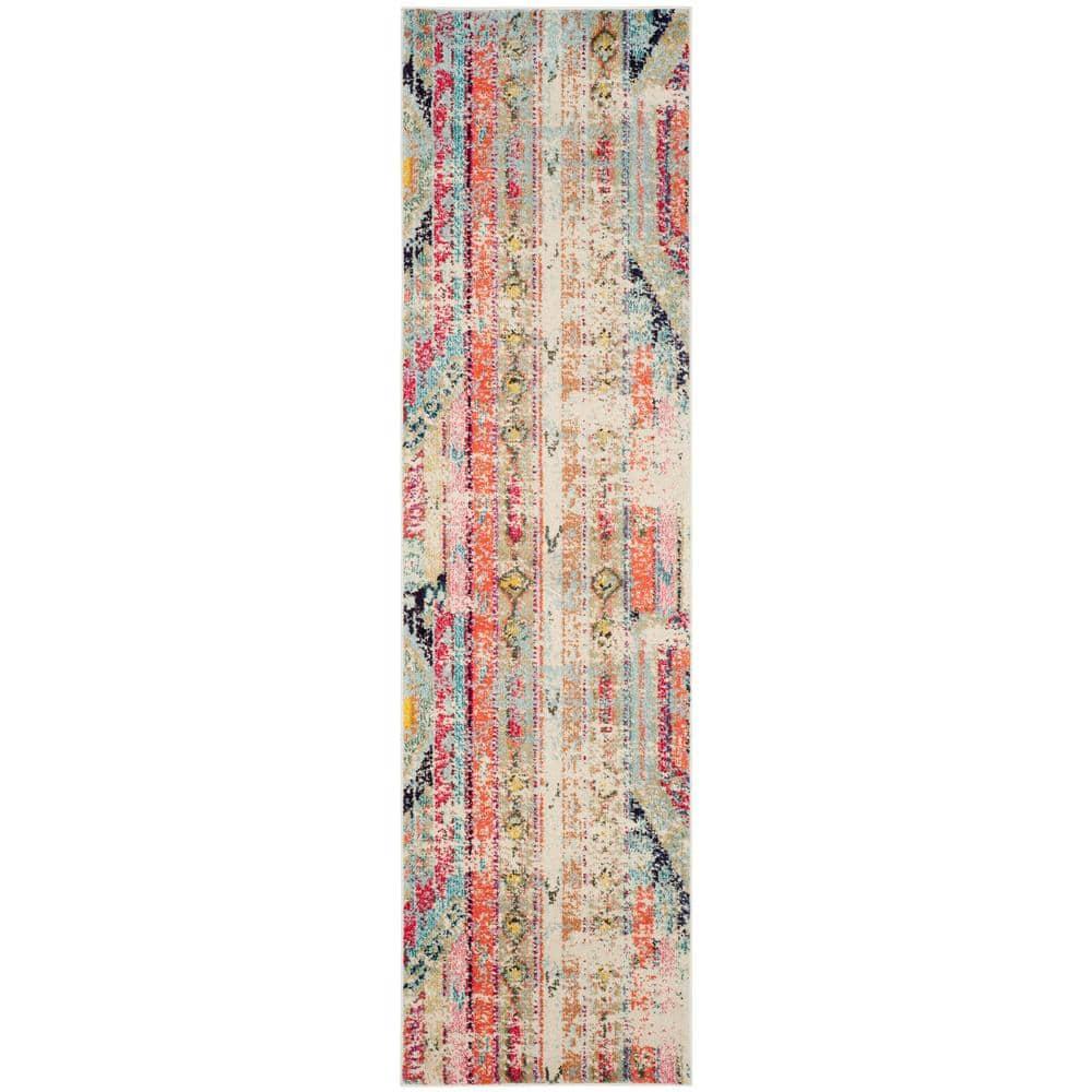 Monaco MNC222 Power Loomed Indoor Runner Rug - Multi - 2'2"x12' - Safavieh.