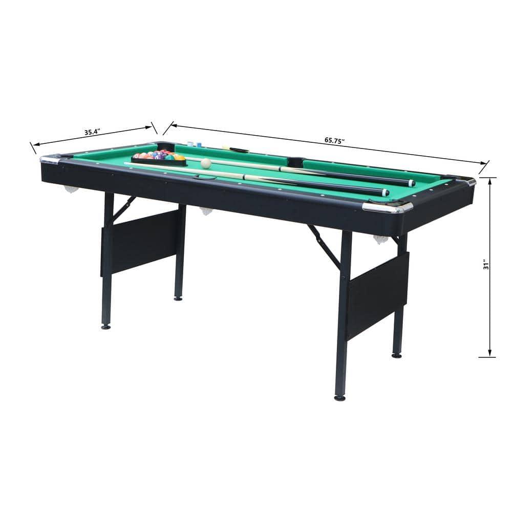 Danolapsi 5.5 FT 3-in-1 Portable Pool Table,Folding Pool Table,Foldable Billiards Game Table for Kids and Adults,Billiard Table,Table Tennis,Dining Table,with Safety Anti Collapse Locks Legs