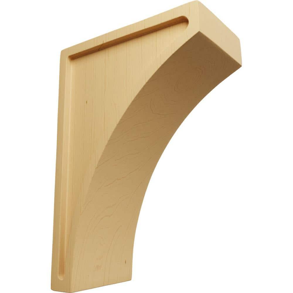 Ekena Millwork 3"W x 5 1/2"D x 8"H Medium Lawson Wood Corbel, Alder