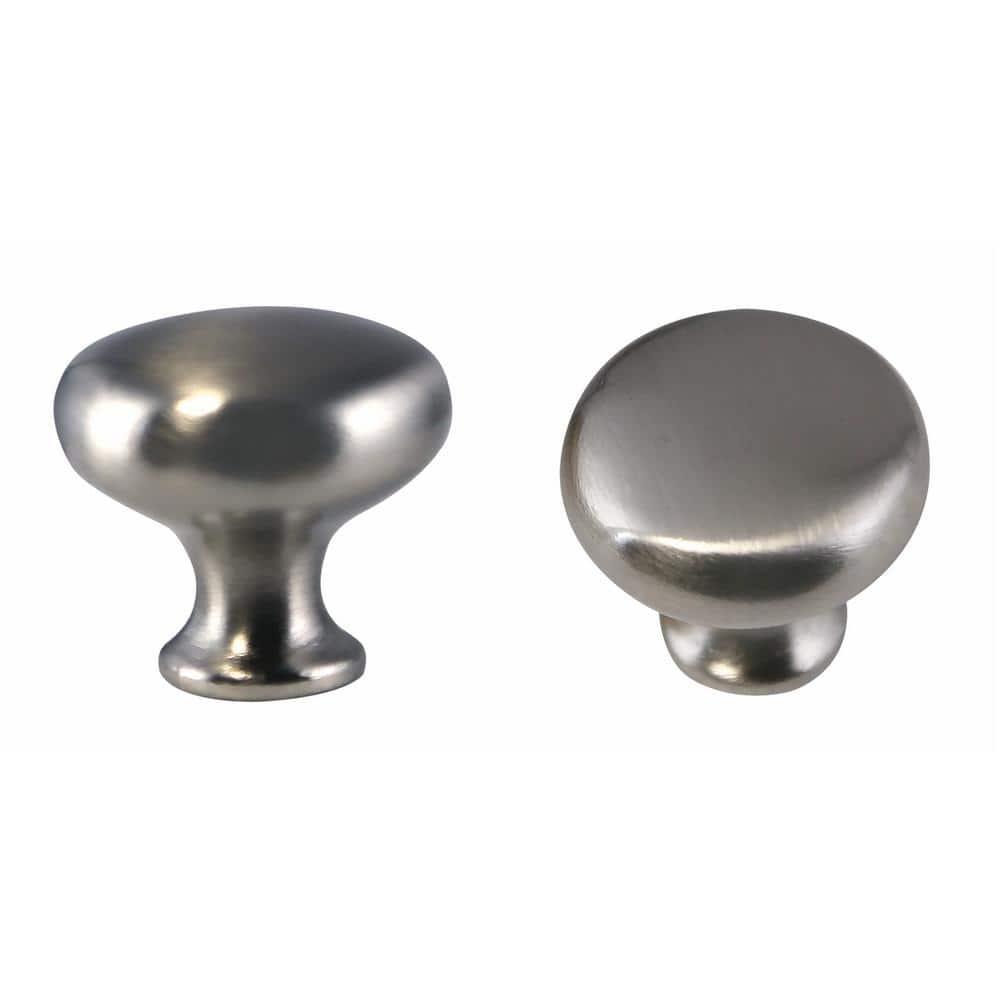 Design House Design House 564567 1.25-inch Mushroom Cabinet Knob, Satin Nickel, 5-Pack (Set of 5)