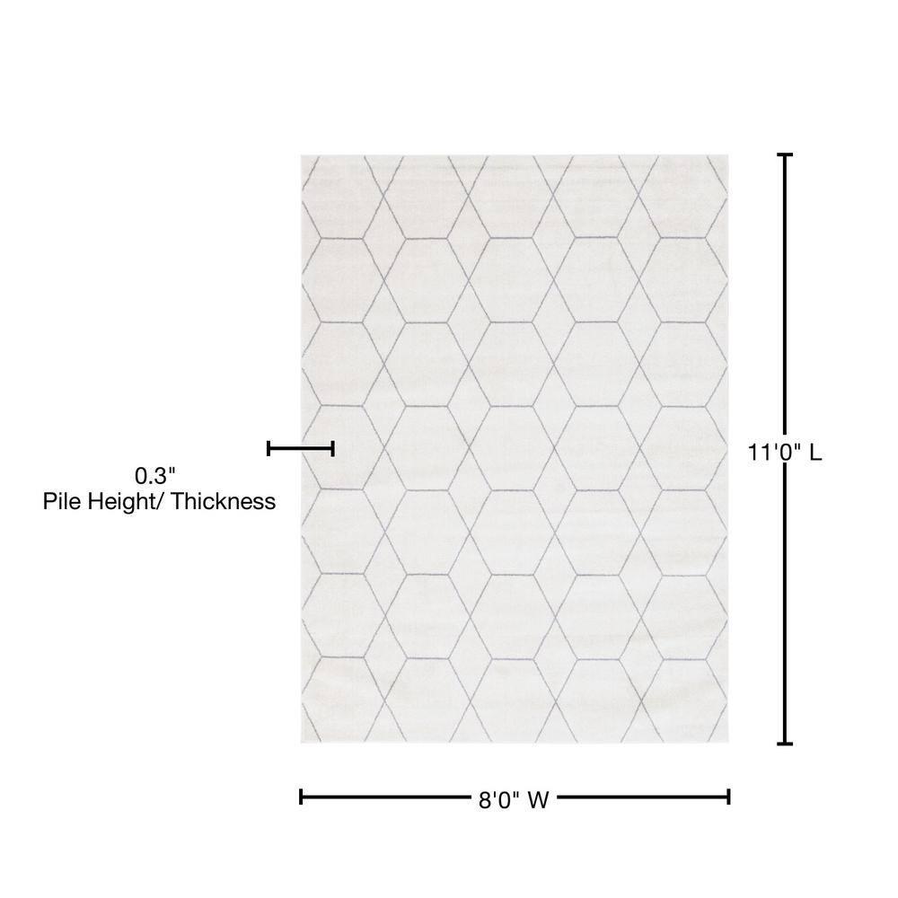 Unique Loom 8' 0 x 11' 0 Trellis Frieze Geometric Ivory Area Rug