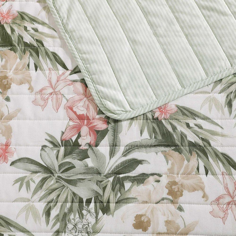 Tommy Bahama - Full/Queen Quilt Set, Super Soft Bedding with Matching Shams, Botanical Home Essentials Bahama Fronds Beige, Full/Queen