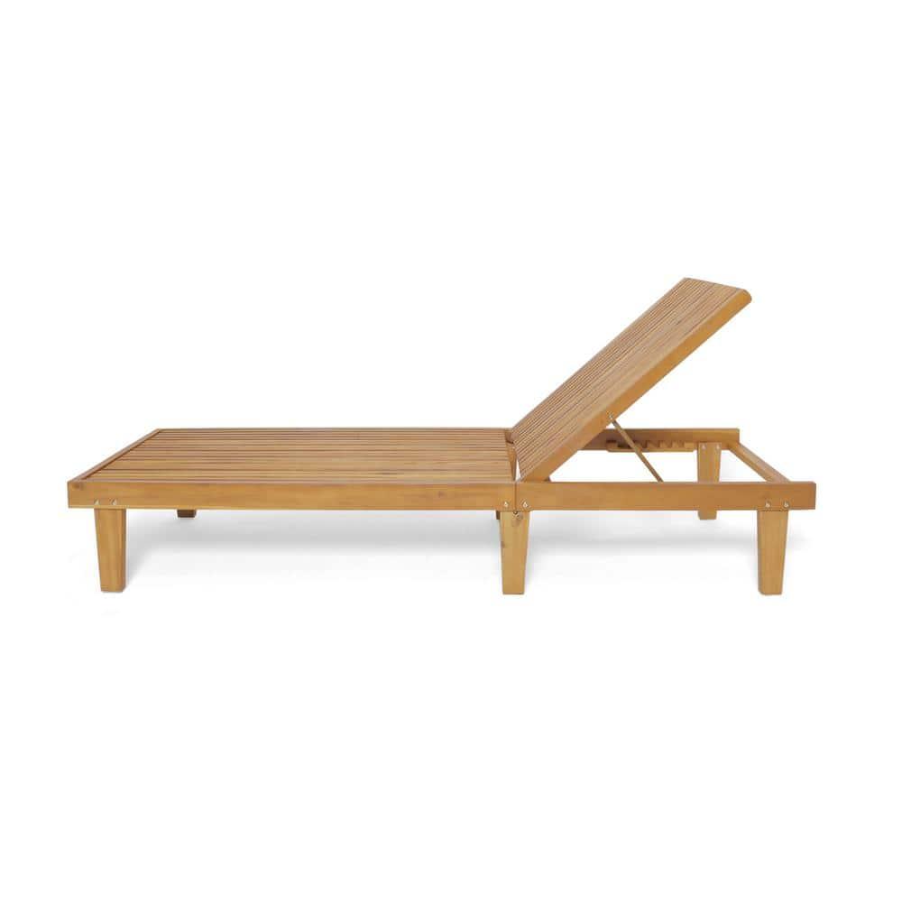 Christopher Knight Home Nadine Outdoor Adjustable Wood Chaise Lounge by  Teak