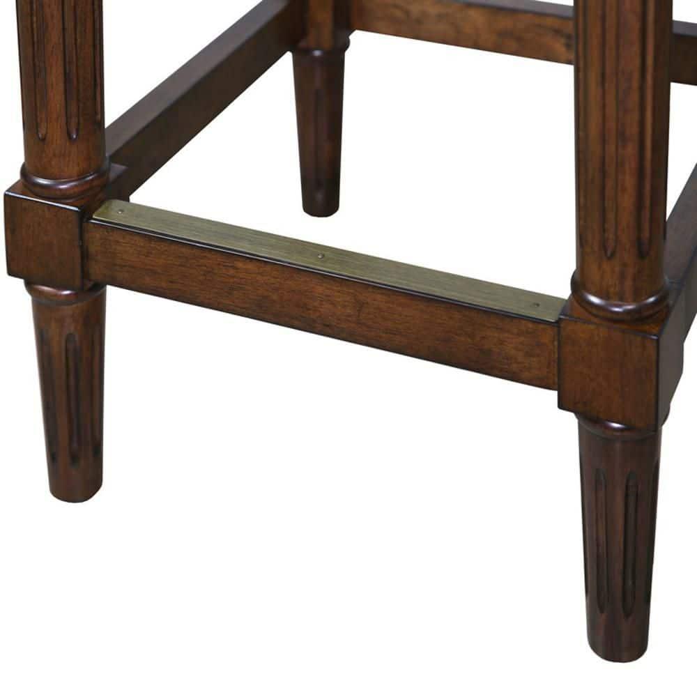 Manchester 31in.H Square Bar Stool- Distressed Walnut