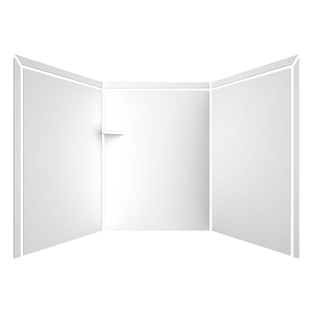FlexStone Adaptable 60"W x 60"D x 80"H Alcove Shower Surround