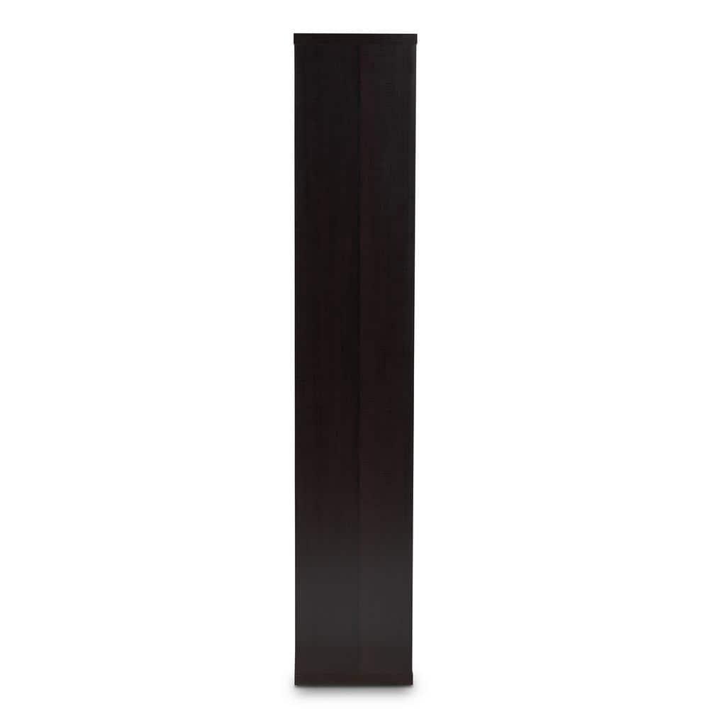 Janne 8 Cube Multipurpose Storage Shelf Dark Brown - Baxton Studio: Mid-Century Modern Cubby Organizer, Particle Board Frame