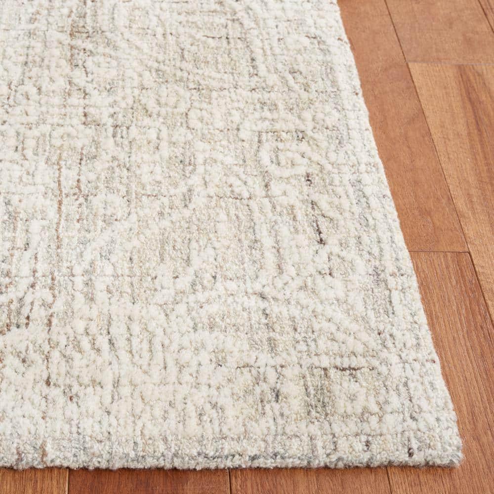 Ebony EBN114 Hand Tufted Area Rug - Grey/Ivory - 4'x6' - Safavieh.
