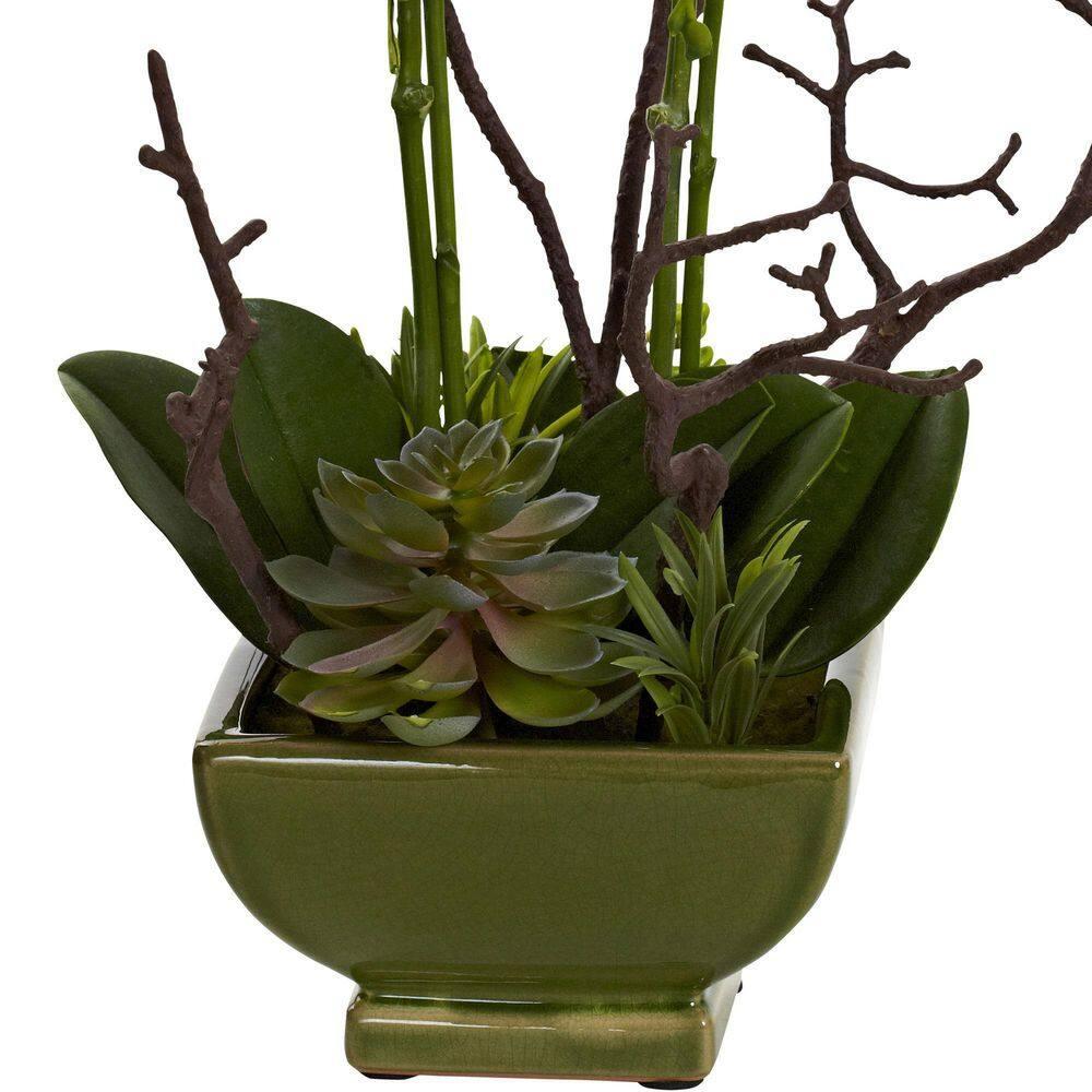 Nearly Natural 21-Inches Dark Pink/Green Indoor Desktop Silk Artificial flower