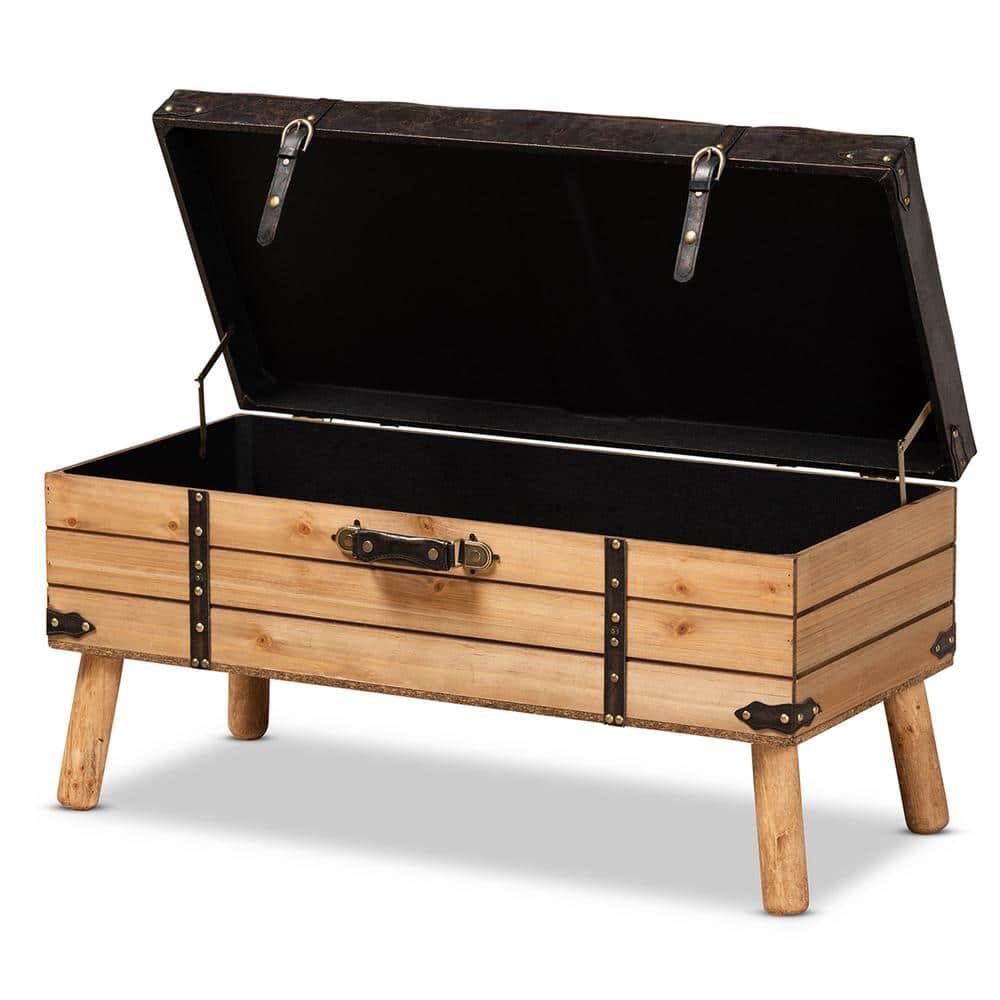Aaleena Faux Leather Ottoman