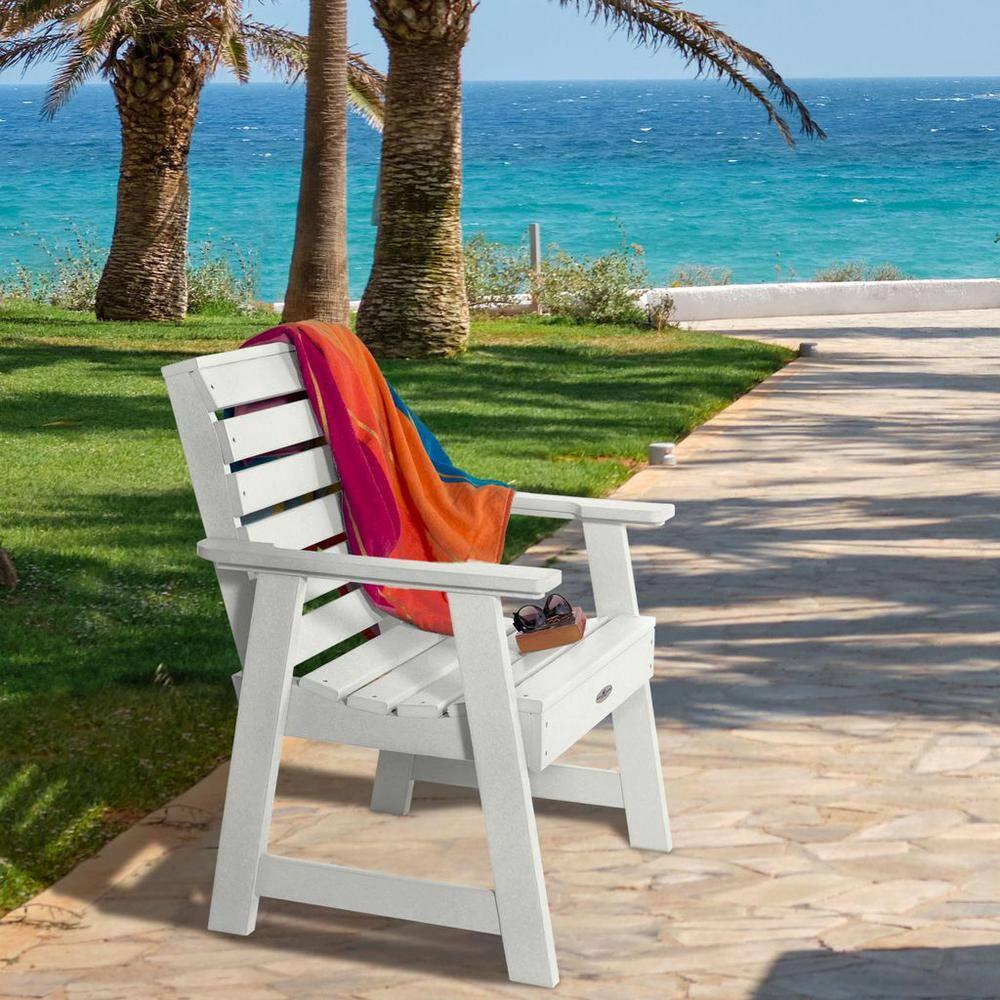Coconut White Poly Lumber Riverside Garden Chair