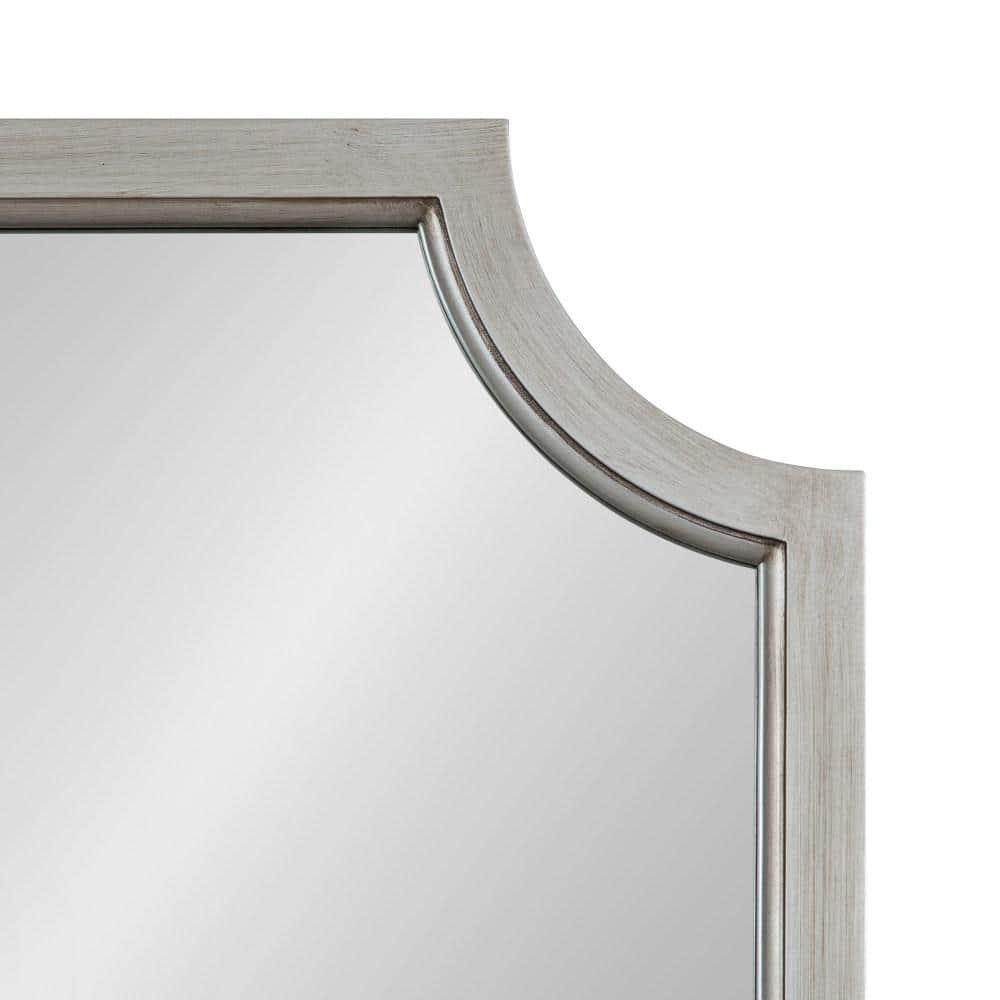Kate and Laurel Hogan Scalloped MDF Scallop Mirror, 24x36, Silver